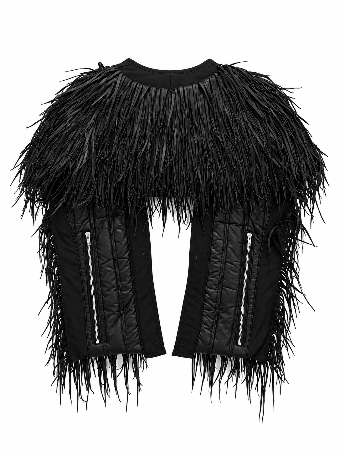 LEATHER FUR MA-1 JACKET