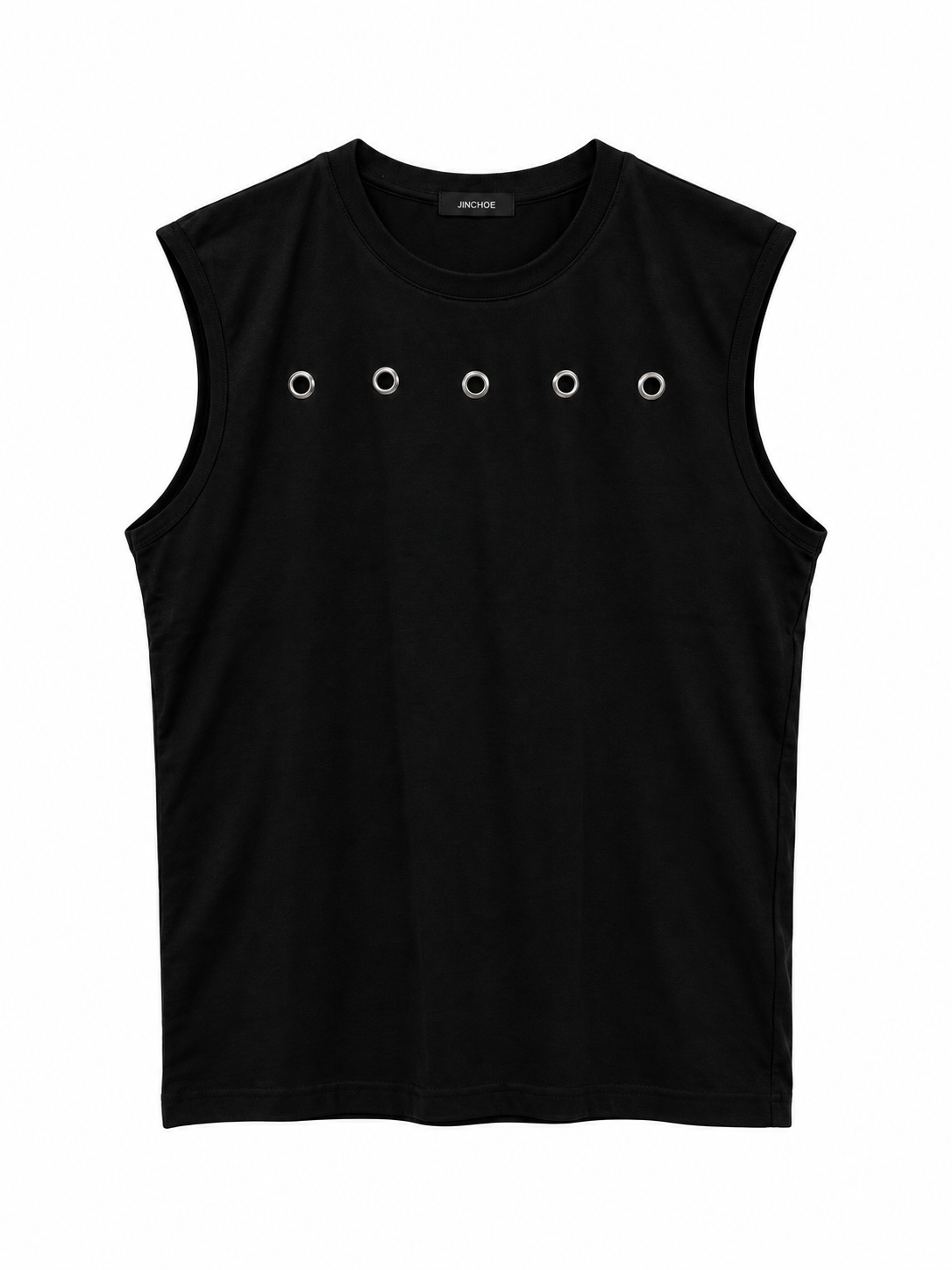 EYELET DETAIL SLEEVELESS TOP