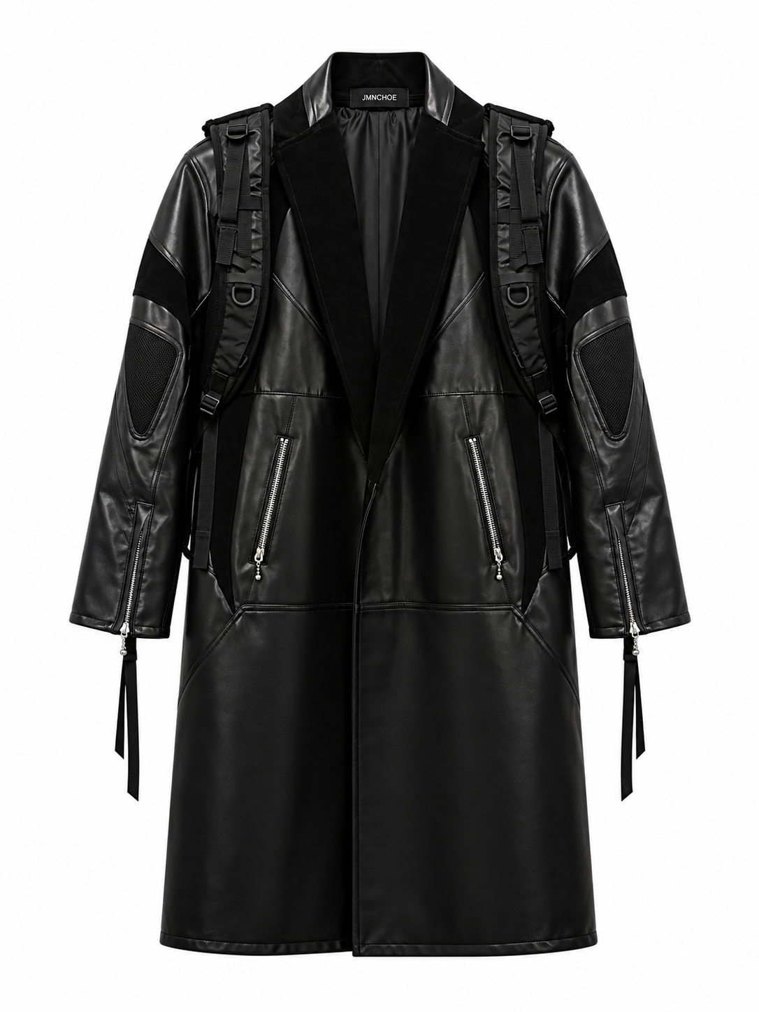 BAG DETAIL LEATHER COAT
