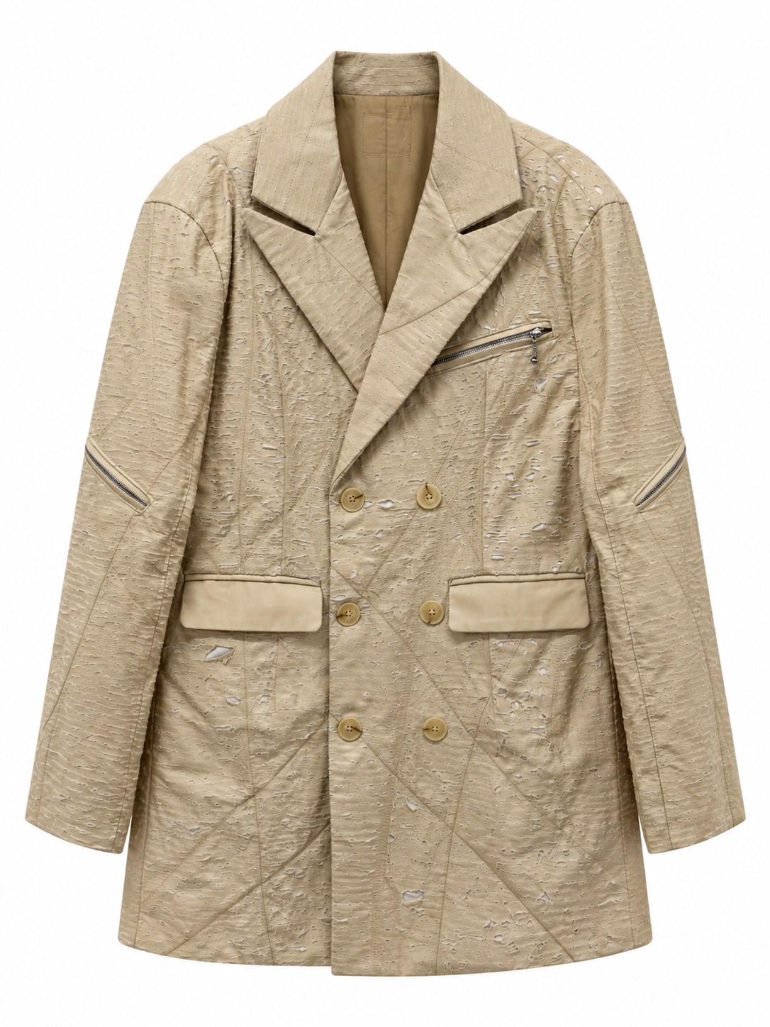 SCRATCH TEXTURE TAILORED JACKET