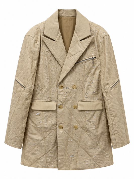 SCRATCH TEXTURE TAILORED JACKET