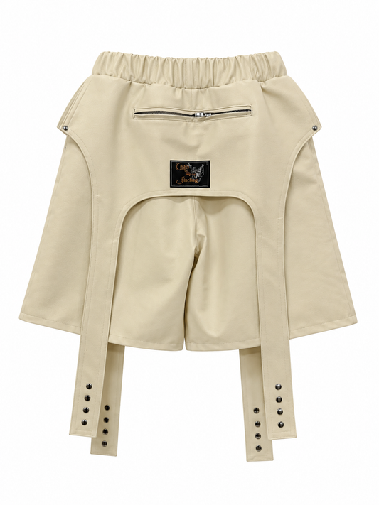 LAYER LEATHER SHORTS