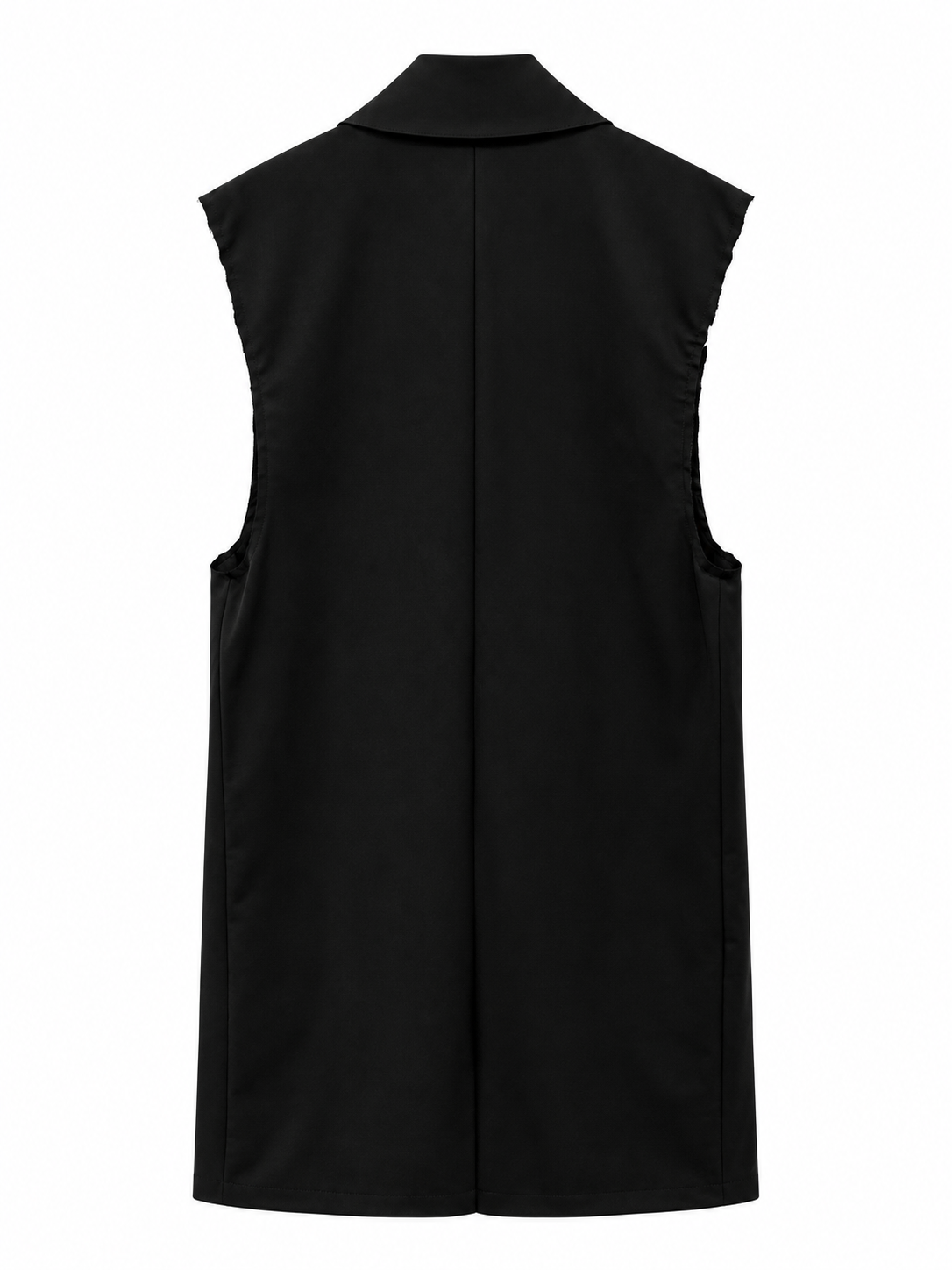 ZIPPER DETAIL SLEEVELESS COAT