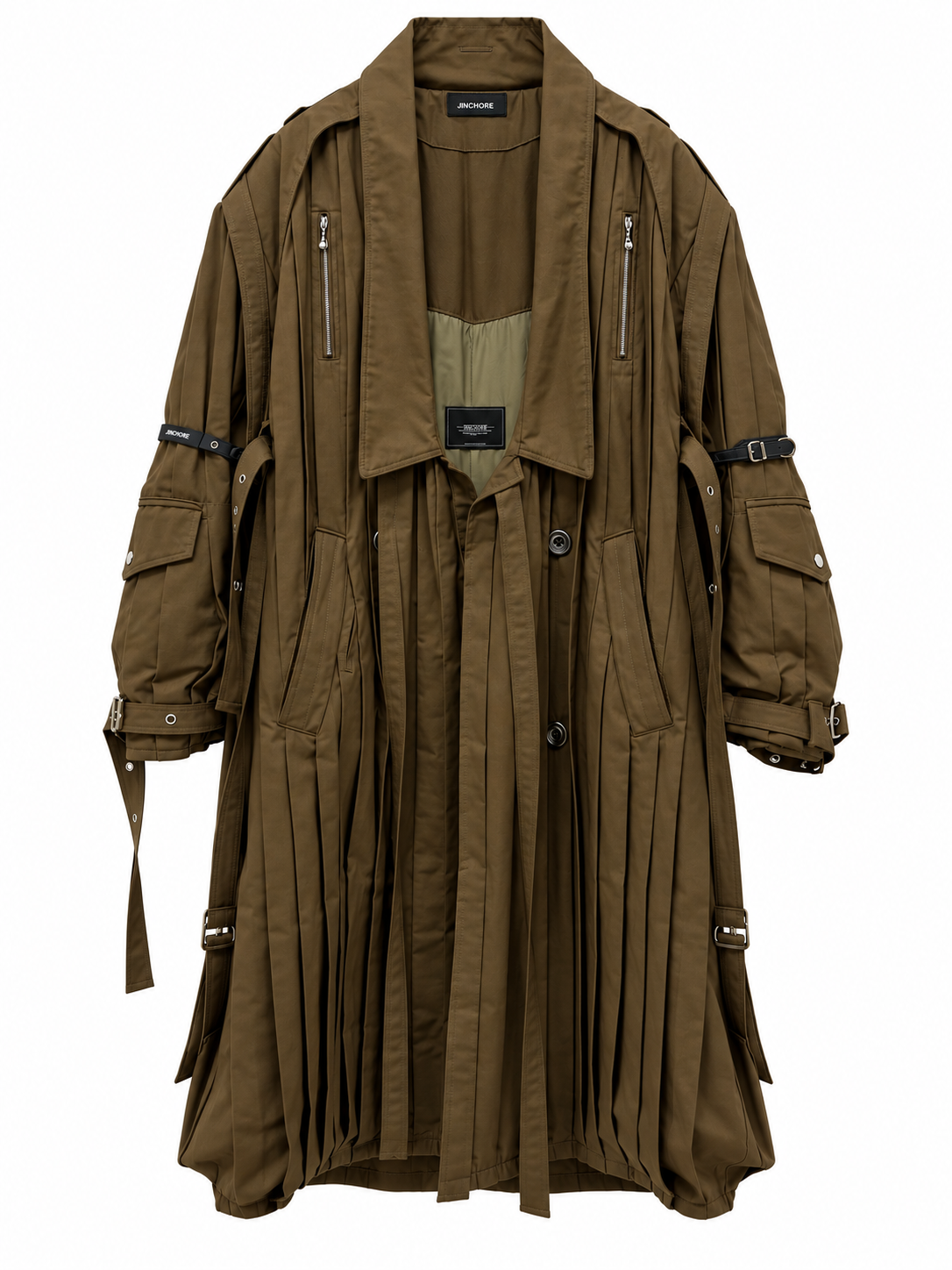PLEATED TRENCH COAT
