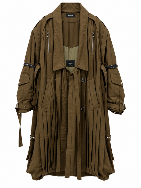 PLEATED TRENCH COAT