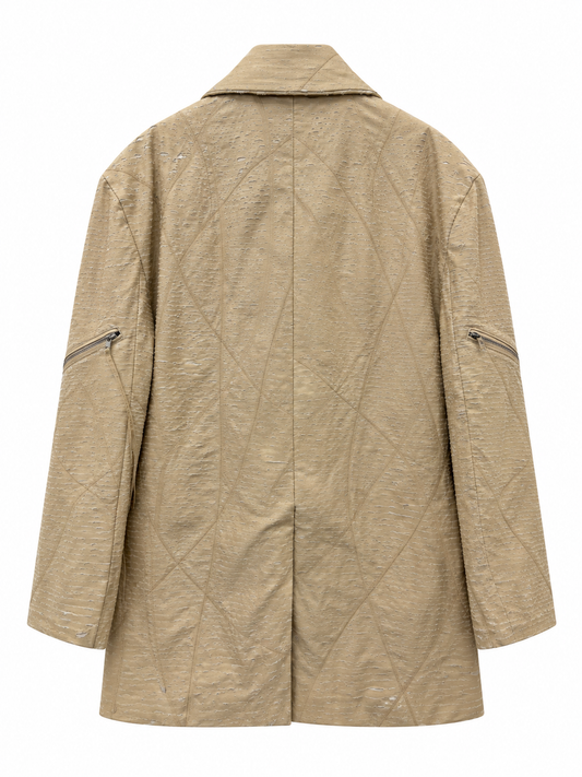 SCRATCH TEXTURE TAILORED JACKET