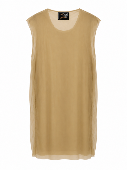 STRETCH MESH SLEVELESS TOP
