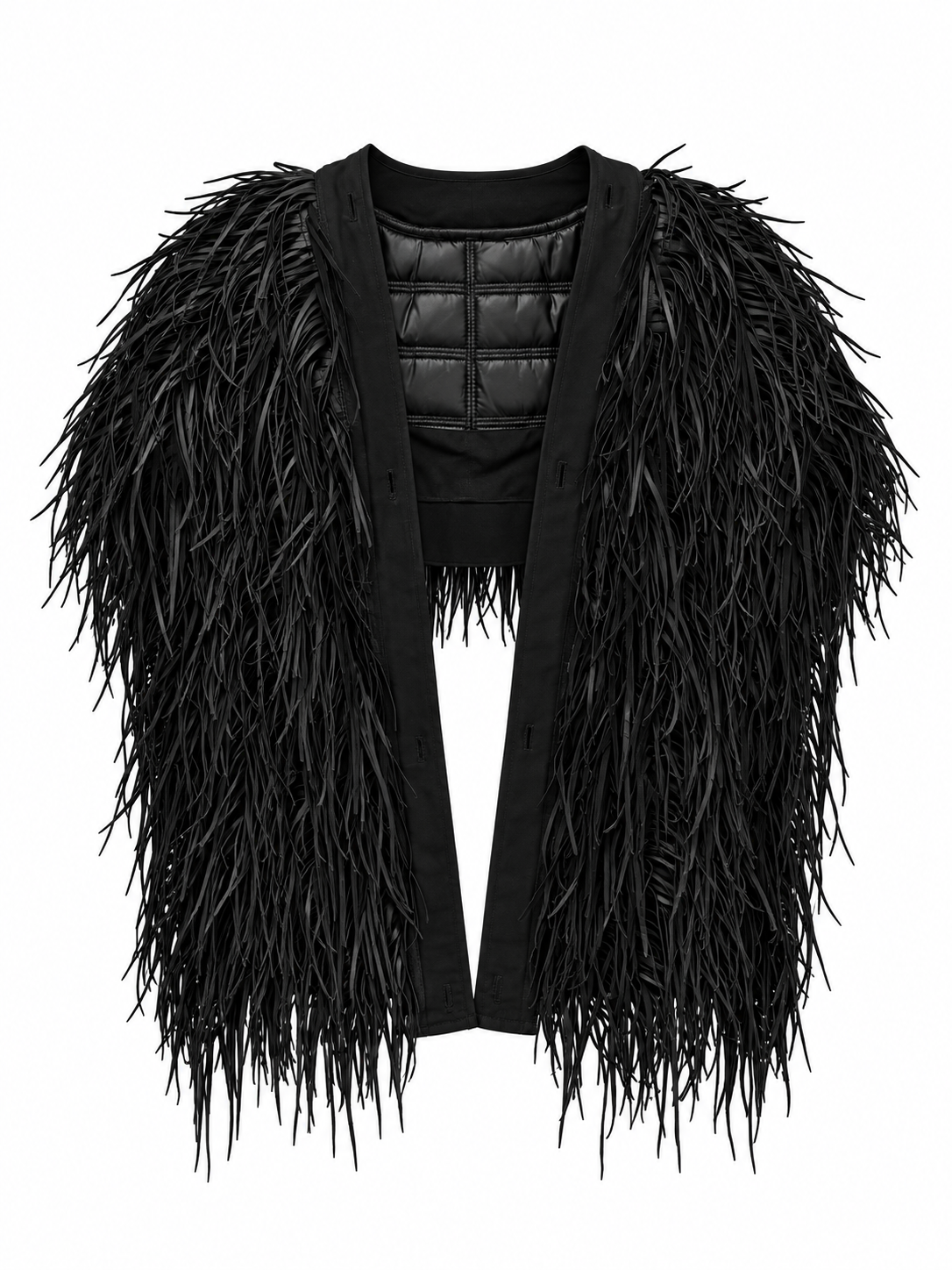 LEATHER FUR MA-1 JACKET