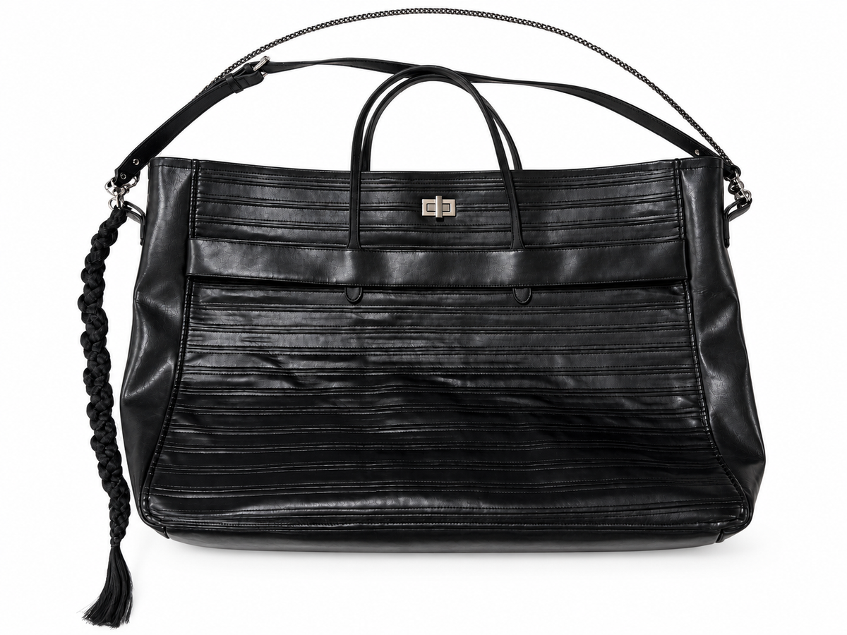 LEATHER STRIP TOTE