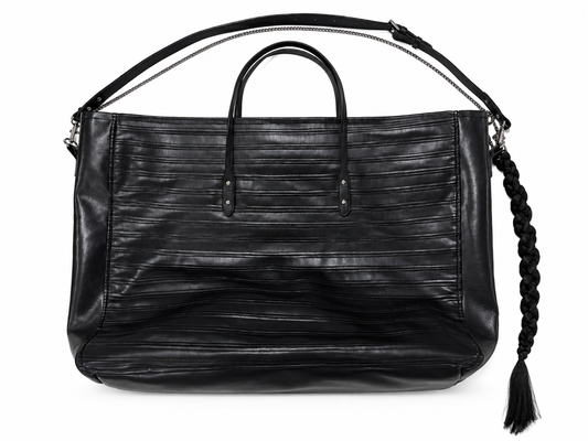 LEATHER STRIP TOTE
