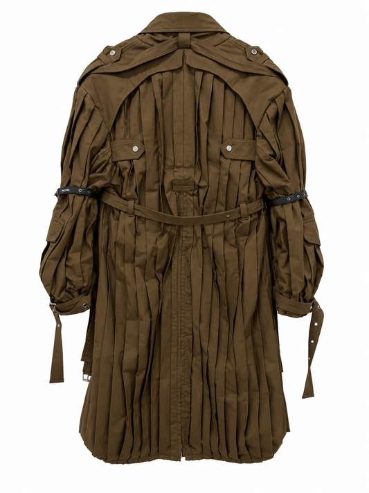 PLEATED TRENCH COAT