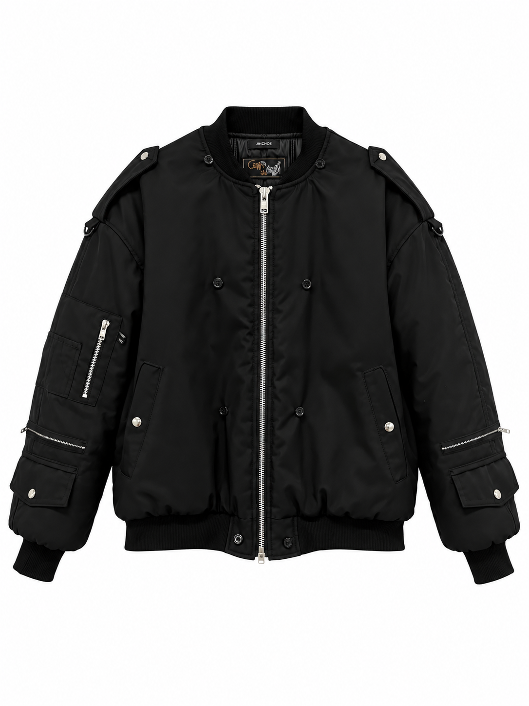 LEATHER FUR MA-1 JACKET