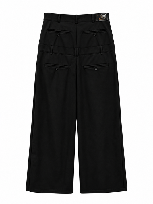 DOUBLE WAIST WIDE PANTS